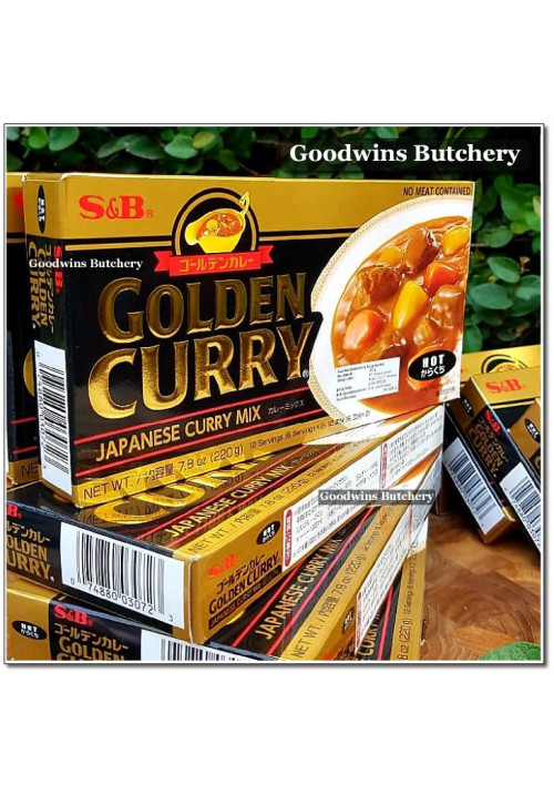 Paste curry block GOLDEN CURRY HOT S&B Food Japan 220gr 7.8oz BIG